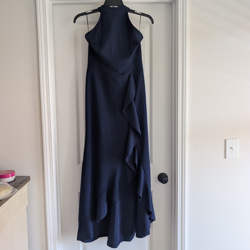 Amazon Elegant Navy High Low Dress - Picture 1 of 7